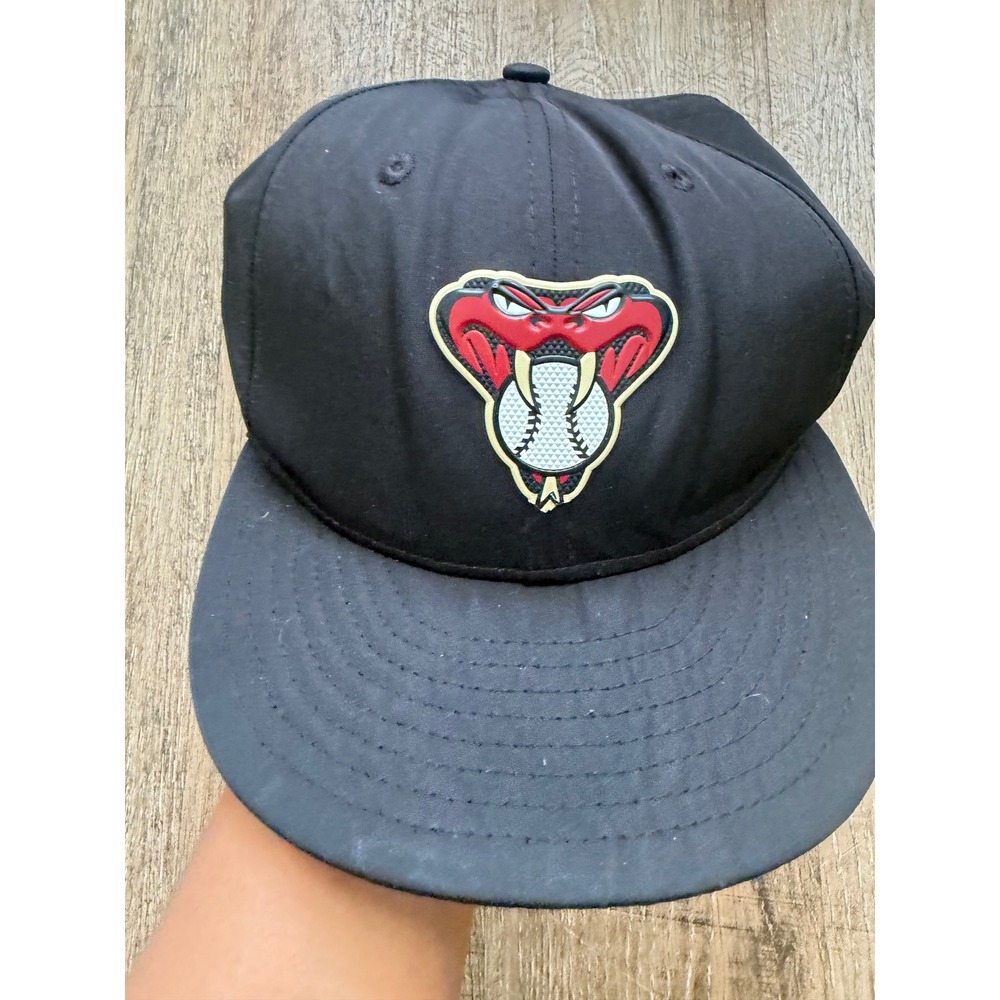 New Era 59FIFTY Arizona Diamondbacks Fitted Hat Black Snake Logo‎ Size 7 1/4
